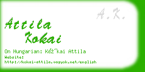 attila kokai business card